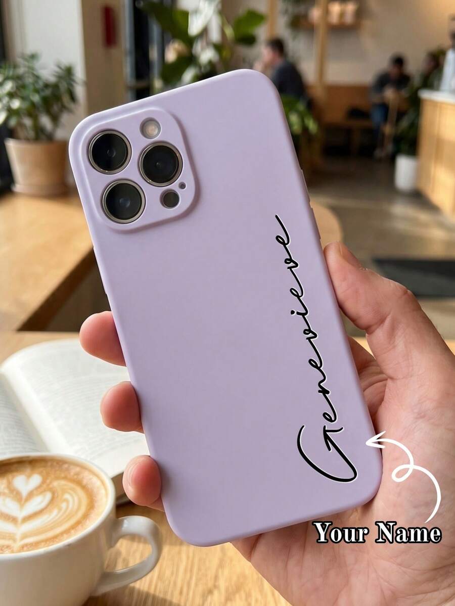 個性化客製化姓名字母手機殼，適用於 iPhone 17 16 15 14 13 12 11 Pro Max 17 Air，奢華液態矽膠軟殼，DIY 刻字禮物，防摔保護殼，適用於 Galaxy S26 S25 S24 S23 S22 S21 Ultra Plus A56 A55 A54 A53 A16 A15 A14 A35 A34 5G
