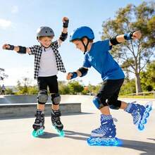 Adjustable Inline Skates For Kids Teens, PU Wheels Blades Roller Skates With Checkerboard Design For Boys Girls - Black - View 5