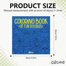 GDTME 1本《Fun Coloring Book》著色書，24頁120g厚珍珠紙，尺寸7.87*7.87英吋，適合初學者，舒緩辦公壓力，親子互動，送禮佳品，適合節日派對與活動送給朋友，幫助減壓，可用作文具與學習用品，精美小禮物，適用於各種節日與婚禮，辦公用品，學習用品，提升創意，設計精美 - HY450 - 查看 2