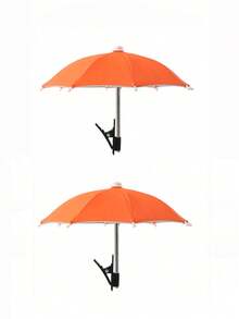 1/2pcs Mini Portable Sunshade Umbrella With Universal Clip Holder, Outdoor Sun Protection For Phones, Kindle, Navigation Devices, Anti-Glare Phone Screen Cover, Rain & Sun Proof, Essential For Travel - Multicolor - View 35
