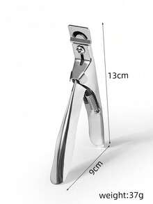 1pc Silver Stainless Steel U-Shaped Artificial Nail Clipper, Suitable For Acrylic Crystal Gel Fake Nail Extension, Salon And Home Manicure Trimming Styling Tool, Independent Packaging, For Adult Use Only - Silver - View 7
