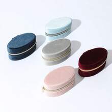 1pc Portable Travel Jewelry Storage Box, Velvet Jewelry Box, Portable Earring Storage Box, Jewelry Storage Accessories/Container, Suitable For Rings, Earrings And Other Small Jewelry, Holiday Gift, Birthday Gift, Travel Use. - Multicolor - View 9