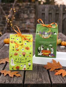 12pcs Halloween Gift Boxes With Ribbon, Pumpkin, Ghost, Bat Pattern, House Shaped Gift Boxes, Candy Boxes, Chocolate Boxes, Halloween Gift Packaging Supplies, Trick Or Treat Gift Boxes, Halloween Party Small Gift Boxes, Halloween Decoration, Halloween Party Supplies, Happy Halloween Party Decoration, Halloween Gifts, Party Small Gifts - Halloween Mix - View 11