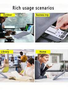 1pc Laptop Stand, Ergonomic Portable, Plastic Phone Holder, 10 Adjustable Angles, Suitable For 12-18 Inch Laptops, Ideal For Office, Study, Bedroom And Travel - A - View 12