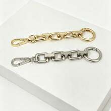 1 pieza Cadena de extensión de bolso de mano cuadrada gruesa, accesorio de reemplazo de correa de bolso estilo cadena gruesa con broche de gancho y anillo de resorte, accesorio decorativo universal de correa de bolso cruzado para bolso de hombro DIY - Multicolor - Ver 5
