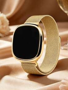 1/7pcs New Magnetic Cube LED Digital Display Wristwatch For Kids, Premium Floral Jewelry Accessory, Suitable For Kids High-End Occasions, Silent - Multicolor - View 11