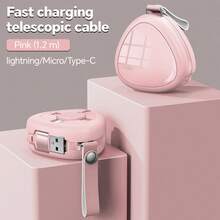 3-In-1 Retractable Multi-Purpose Charging Cable&Car Charging Cable, Built-In Hidden Phone Stand, Car Charger, With 3 Port- Universal Compatible With Mainstream Brands Such As /APPLE, Tablets And Laptops - MFI Certified, Cable For Superior Durability - Multicolor - View 8