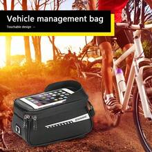 Waterproof Bicycle Front Frame Bag With Touchscreen Sun Visor, Bicycle Storage And Phone Holder Suitable For Mountain Bikes - Multicolor - View 4