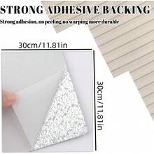 10片裝 3D自黏式牆貼，木紋圖案，防水耐熱，易於安裝，客廳廚房防濺牆浴室裝飾牆板，牆面裝飾貼紙 - A - 查看 2