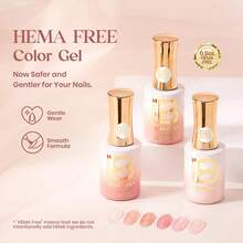 Beetles 10 Colors 15ML Nude Gel Nail Polish Set Neutral Pink Jelly Sheer Translucent Colors UV LED Soak Off French Nail Art Kit - 10 Colors 15ML Neutral Jelly Pink - 查看 2