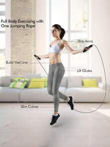Powcan Adjustable Jump Ropes,Skipping Rope Tangle-Free Rapid Speed With Ball Bearings For Women Men Kids,Exercise & Slim Body Jumprope At Home School Gym - Black and Blue - View 6