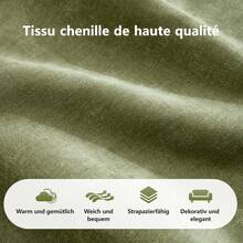 204 Cm Sofa In Chenille For Home Use - 綠色 - 查看 11