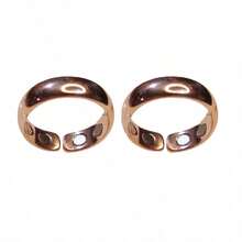 2pcs Unisex Anti-Snoring Rings - Dual Magnetic Therapy Rings, Adjustable Finger Rings, Reusable, No Battery Required, Sleep Aid|Adjustable Ring|Magnetic Ring - Rose Gold - View 6