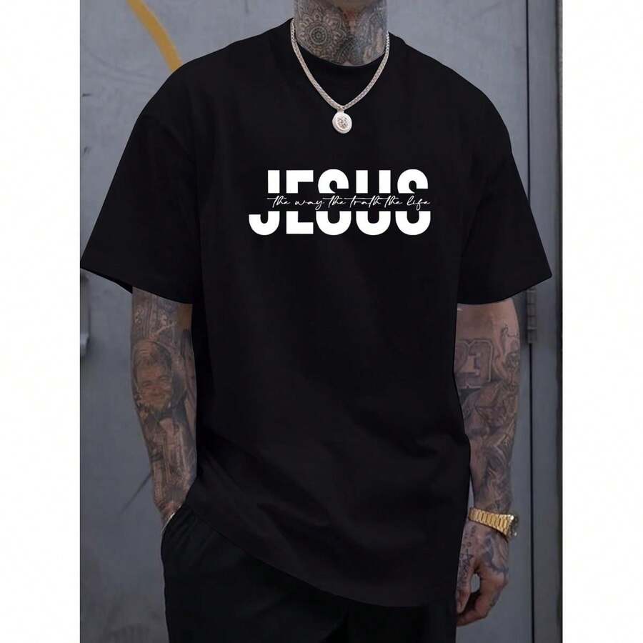 Men T-Shirts - 黑色 - 查看 1
