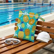 Cute Summer Fruit Print Wet Dry Separation Swimming Bag, Girly Beach & Pool Pouch, Lightweight Travel Storage Organizer - Multicolor - View 47