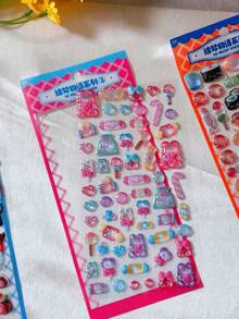 Children's 3D Bubble Stickers, 3D Design For Boys And Girls, Reusable Mini Stickers, Suitable For Phone Cases, Notebooks, DIY Crafts - Multicolor - View 5