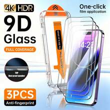 XINHONGYU 3-Pack Screen Protector, With Auto-Installation Kit, Compatible With 16 Pro Max/15 Pro/15/14 Pro Max/14/XS Max, High Definition 9H Tempered Glass Privacy Screen Protector, Anti-Scratch, Anti-Fingerprint, Compatible With Phone Case, Compatible With Dynamic Island, Full Coverage Screen Protector - Clear - View 24
