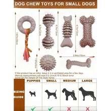 Set de 4 juguetes masticables para perros de diferentes formas, adecuados para cachorros, lindos juguetes pequeños para perros de color rosa, juguetes para la dentición de cachorros, juguetes masticables interactivos suaves, adecuados para perros pequeños - Gris - Ver 4