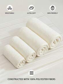 Veyra Day 1/2 Pcs Ultra Soft Quick Dry Towel – Highly Absorbent Non-Pilling Lightweight Bath Towel For Home, Travel, Gym, Thin & Breathable For Hair/Face/Hands – Multiple Sizes Available - White - View 2