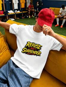 Grafikprint Herren-T-Shirt, 3er-Pack, Frühling, Rundhalsausschnitt, Lockere Passform, Street Hip-Hop, Bequeme Passform, Auff?Lliger Print - 白色 - 查看 2