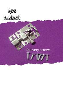 1 buah Kunci Baut Pintu Stainless Steel, Kunci Geser Persegi 1,2/3/4/6 Inci, Kunci Silinder Pemasangan Permukaan, Cocok Untuk Lemari, Kamar Mandi, dan Ruangan Serbaguna - Pin persegi - View 11