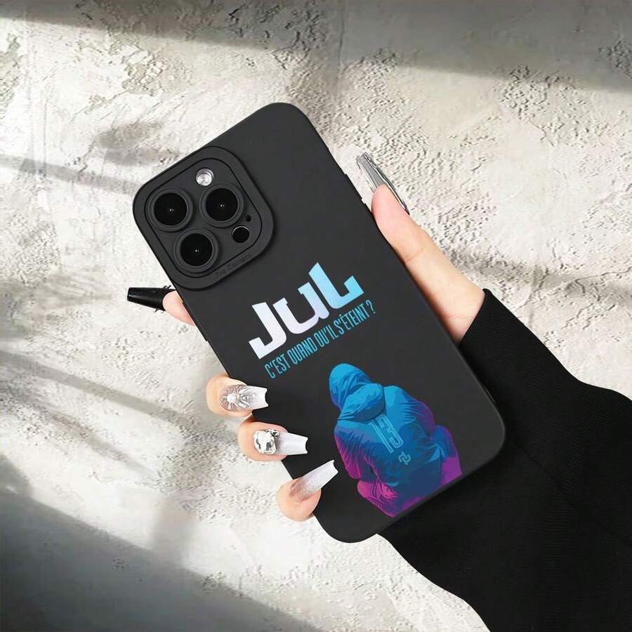 Estuche para Lentes de Cobertura Total con Patrón Artístico Jul Lyric, Personalizado, Moderno, de Alta Gama, Unisex, Compatible con iPhone 1616PLUS16PRO16PROMAX15 15PLUS 15PRO 15PROMAX 14 14PLUS 14PRO 14PROMAX 13 13mini 13PRO 13PROMAX 12 12mini 11 8 7SEXSMAX PlusProMax Series - (Un color) 1 unidad por paquete - Ver 1