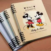 Disney New 1/4 Piece, Disney Cartoon Pattern Sewing Notebook, Donald Duck Mickey Mouse A5 Spiral Notebook, Matte Surface With Iconic Characters And Eye-Catching Phrases, Reading And Writing Notebook, Perfect For Men And Women's Daily Planning And Homework Journal (DIY Assembly)_Some Colors May Be Random - Rectangle - View 3