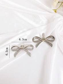 Removable Metal Shoe Buckle Rhinestone Decor Accessories For Sandals, Shoe Repair Parts, Shoe Upper Embellishments - Silver - View 3