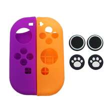 2 piezas Funda protectora + 4 piezas Juego de tapas para joystick, compatible con controles Joy-Con de Switch y Switch OLED, anti-caída, anti-explosión, anti-deslizante, anti-arañazos, anti-sudor, diseño ergonómico que mejora la sensación de control de juego - 2 fundas protectoras + 4 tapas para joysticks - Ver 17