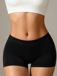 Secret Verse Women's Low-Rise Seamless Hipster Panties, Comfortable & Sexy, Soft & Smooth, Minimalist Style, Suitable For Wearing With Dresses In Summer - Black - View 2