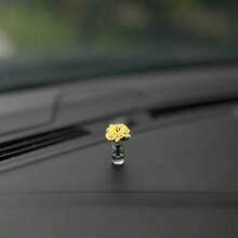 Mini Flower Car Air Freshener Glass Vase Car Aromatherapy Ornament - Multicolor - View 11
