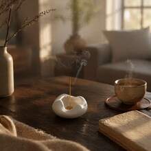 Minimalist Asymmetric Cloud Ceramic Incense Burner | Modern Line Incense Holder - Cloud-shaped Incense Holder - View 7