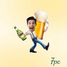 7/14/21pcs Custom Photo Beer Banner, Funny Personalized Face Pull Flag With Beer Glass & Bottle,Party Decoration For Boy's Birthday, Bachelor Party - Multicolor - View 7