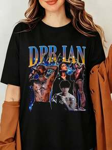 DPR IAN Bootleg Shirt Music Festival Style Live Performance Event Mito Album Checklist Shirt DPR Ian Merch DPR Merch Graphic Tee Unisex Top - 黑色 - 查看 1