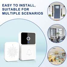 Smart Wireless Video Doorbell Camera, Outdoor Home Security Doorbell, Supports Two-Way Audio, Infrared Night Vision And Remote Phone Monitoring, Built-In 400mAh Battery - View 5