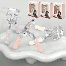 MONKIDS Ceramic Crown Handle Eyelash Curler + Paper Box, High-End Craftsmanship, Long-Lasting Lifting And Lengthening Tool, One-Clip Curl, Makes Eyes Look Bigger, Doesn't Damage Eyelashes, Suitable For All Eye Shapes, Essential For Makeup Lovers - Multicolor - View 3