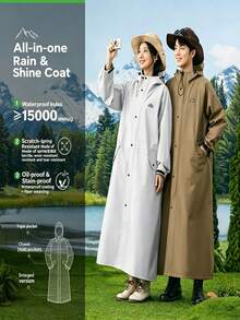 1pc Women's One-Piece Long Thickened Raincoat, Adult Motorcycle/Bicycle Riding Rain Poncho, Suitable For Motorcycle/Bicycle Riding, Outdoor Warmth, Suitable For Valentine's Day, Pets, Carnival, Spring/Summer, Bridesmaid Gift, Indoor Bedroom Decor, Beach - Multicolor - View 7