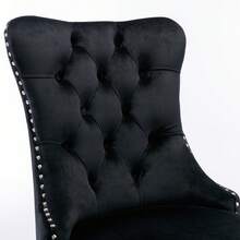 Set de 2 Sillas de comedor 65 cm de Velvet para cocina y salon - Negro - Ver 8