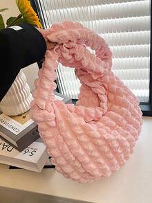 Soft Large-Capacity Women's Shoulder Bag, Lightweight And Versatile New Pleated Cloud Bag, Stylish Tote Design Suitable For Everyday Shopping. - Multicolor - View 13