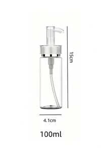 蝴蝶結紋理透明壓式壓克力乳液分裝瓶，100ml、120ml、150ml、200ml多種尺寸可選，瓶身採用透明塑料材質，適用於分裝水性乳液、各種化妝品與化妝水，是旅行與出差理想的便攜容器 - 彩色 - 查看 12