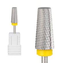 1/2/4/5PCS Professional Cross-Tooth Flat Head Nail Drill Bit Nail Polish Remover Cuticle Manicure For Taking Off Artificial Nails A Replacement Head For Electric Nail Files And A Tool For Hand And Foo - Silver - View 8