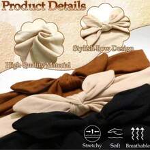 3/1pc Women's Bow Rabbit Ear Headband, Lightweight Spring/Summer Headband, Sports/Bohemian Style Extra Wide, Cute Rabbit Ear Knotted Headband, Mother's Day/Easter Rabbit Ear Hair Accessory, Elastic Bow Hair Accessory/Solid Elastic Bow Headband Suitable For Women, Suitable For Fitness/Yoga/Sports/Outdoor Activities - Multicolor - View 7
