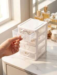 4-Layer Drawer Storage Box, Jewelry Box, Desktop Organizer, Suitable For Hair Accessories, Earrings And Other Small Items, Office Storage Box, Jewelry Organizer, Drawer Cosmetic Storage Box, Autumn Bedroom Decor, Drawer Organizer, Desktop Storage - Multicolor - View 13