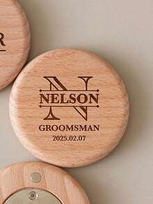 1pc Engraved Magnetic Bottle Opener, Wedding Favor, Magnetic Fridge Bottle Opener, Men's Gift, Customized Bottle Opener, Birthday Party Guest Gift, Birthday Party Souvenir, Customized Bottle Opener, Thank You Gift, Wedding Favor, Wedding Magnet, Personalized Wedding Favor, Gift For Him, Gift For Her, Girlfriend, Boyfriend, Family, Friends - Multicolor - View 15