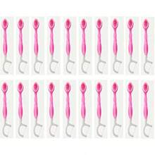 30 piezas/20 piezas/10 piezas/5 piezas/Set Cepillo de dientes desechable mini para viaje, Cepillo de dientes 5 en 1 con pasta pre-aplicada + hilo dental + palillo + raspador de lengua, Cepillo de dientes portátil con pasta pre-aplicada para viaje, Diseño compacto adecuado para viaje, trabajo y uso diario - Rosa (Estilo A) - Ver 11