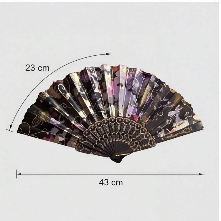 Set Of 12 Fabric Fans For Summer With Cool Colors And Comfort For Daily Use On Hot Days - 12 Pieza BH0405074 - View 6