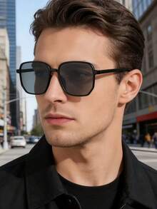 1 Pair/4 Pairs Men's & Women's Square Fashion Casual Glasses, Versatile And Stylish, Sharp And Sophisticated, Enhances Facial Contour And Dimensionality, Suitable For Daily Life, Beach, Driving, Camping, Fishing, Party And Outdoor Travel, All Seasons - Multicolor - View 8