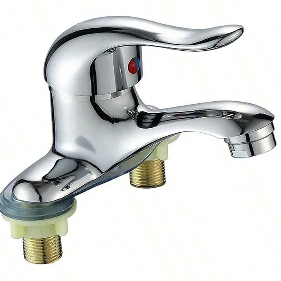 Single Lever Tap With 4 ABS Handles For Washbasin - Silver - View 1