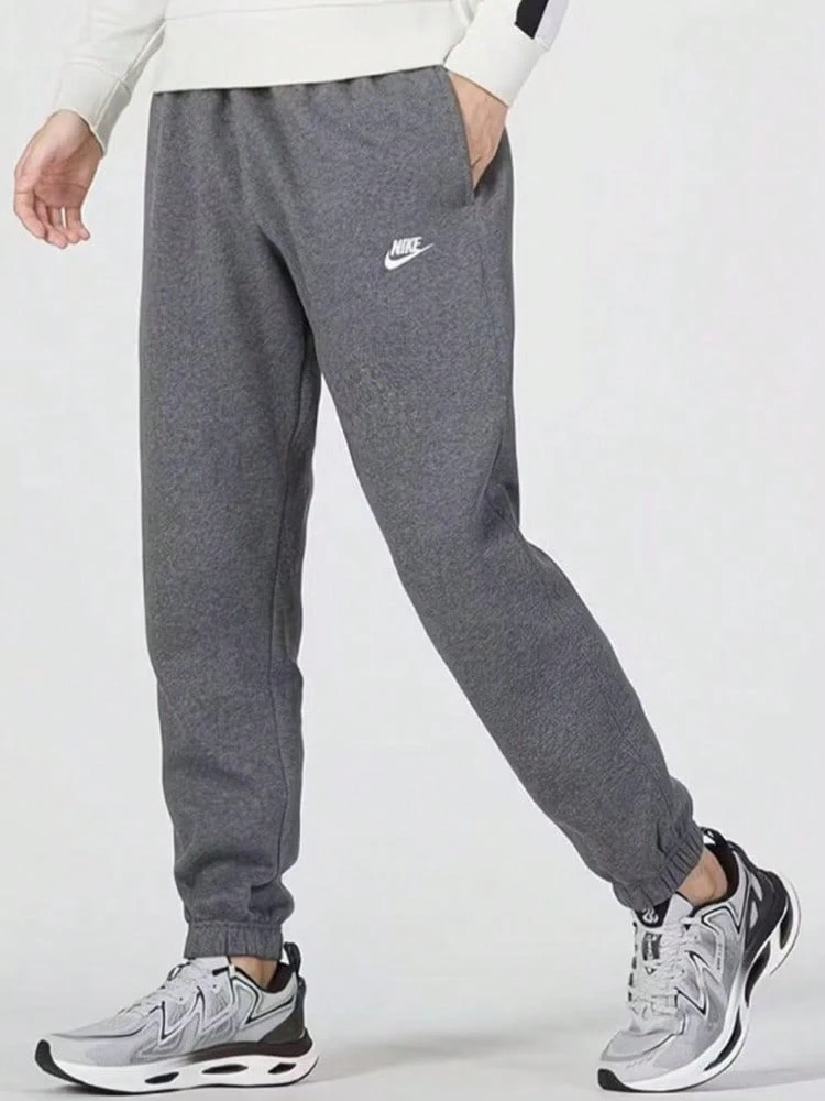Nike Outdoor Casual Loose Fit Warm Knit Sports Pants For Men - Gray Blue - View 1