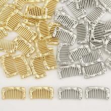1pc/10pcs Comb Shaped Charm Pendant, Gold/Silver Plated Mini Comb Charm For DIY Jewelry Making, Bracelet Necklace Earring Accessory - DIY Comb Pendant - View 2
